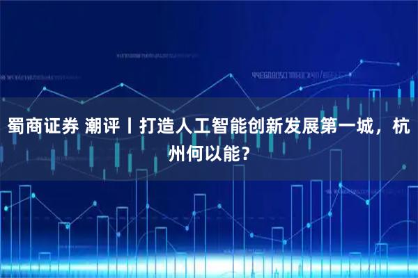 蜀商证券 潮评丨打造人工智能创新发展第一城，杭州何以能？